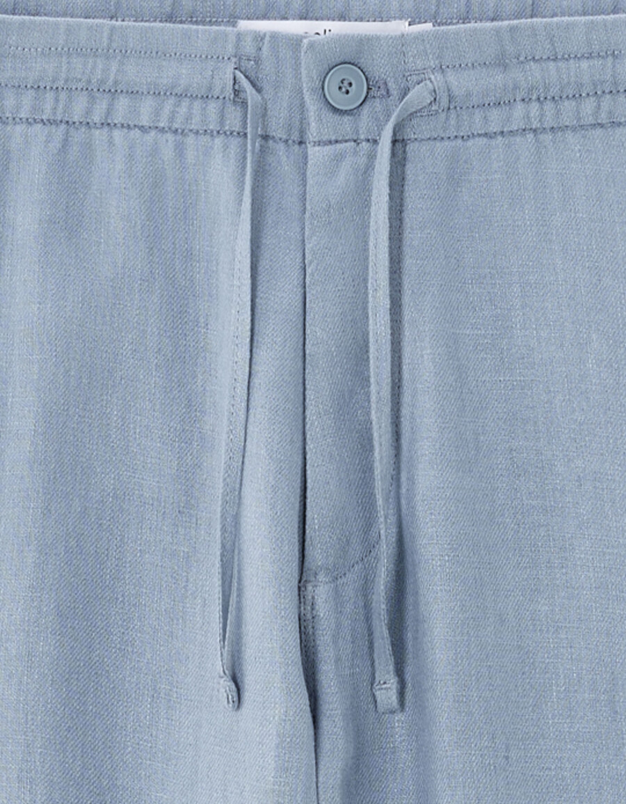 pantalones de pierna recta 100 lino