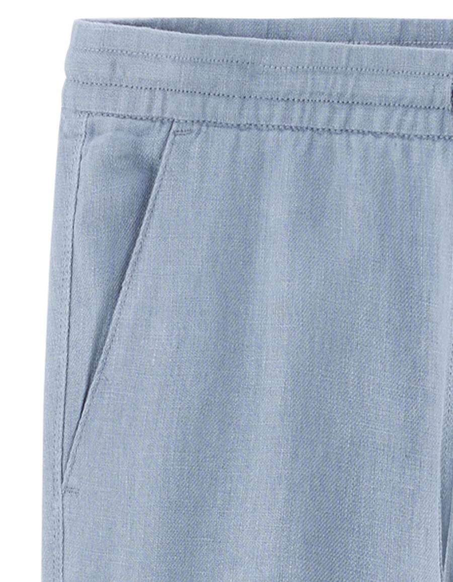 pantalones de pierna recta 100 lino