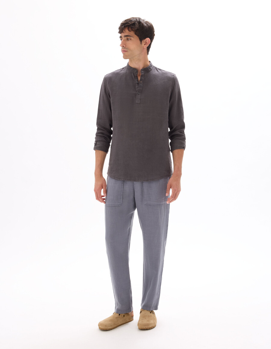 pantalón liso 100 lino