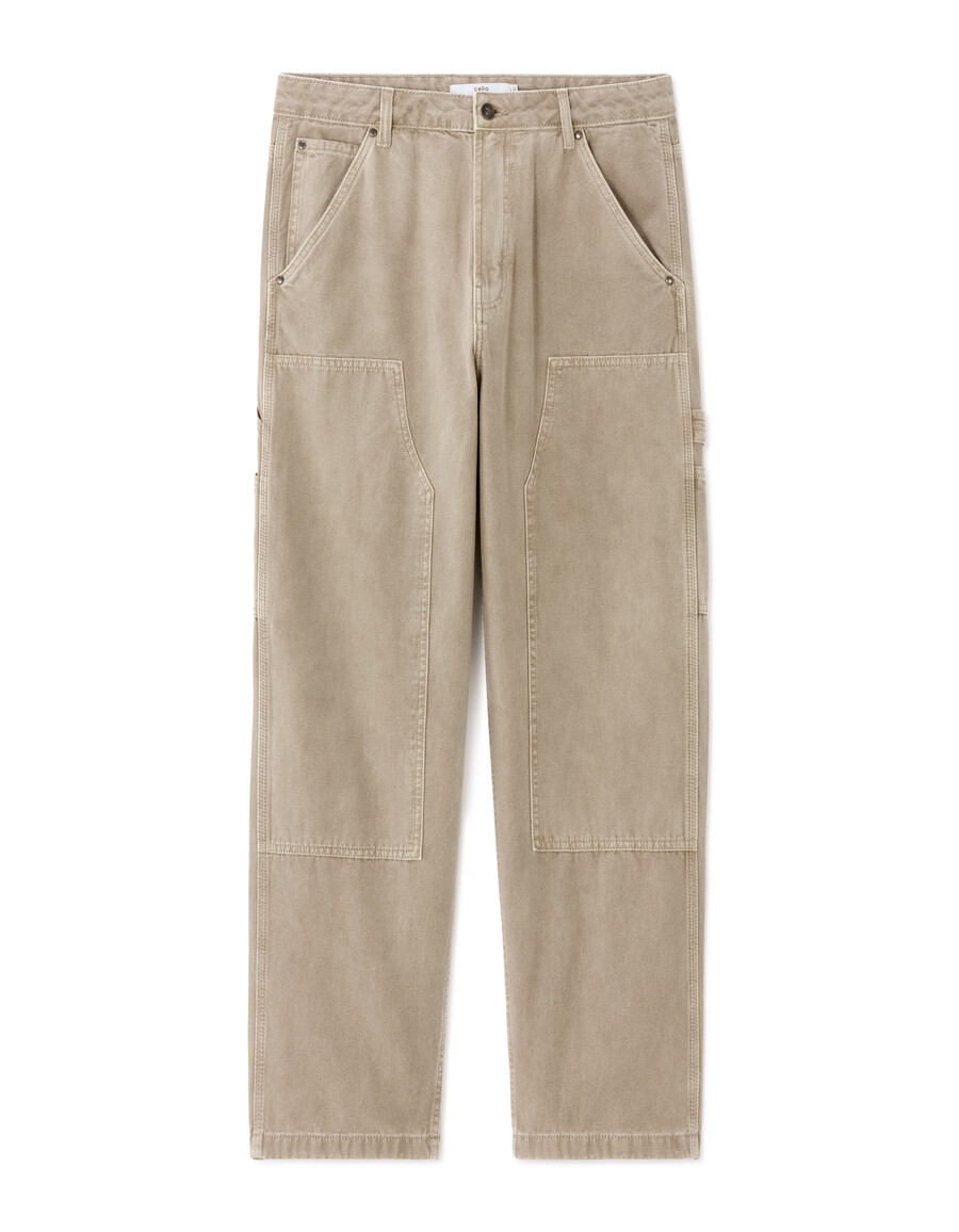 pantalones holgados de carpintero 100 algodón