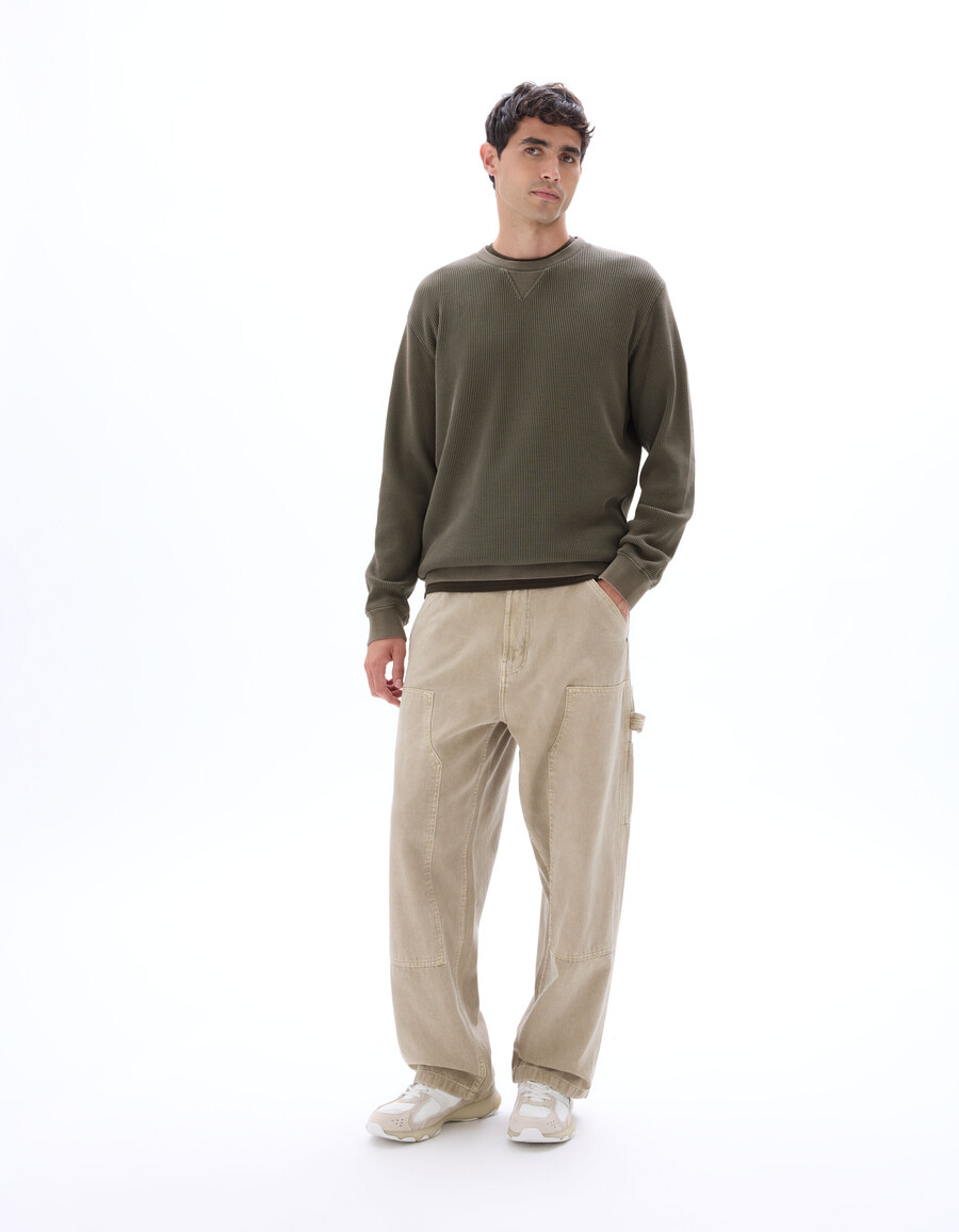 pantalones holgados de carpintero 100 algodón
