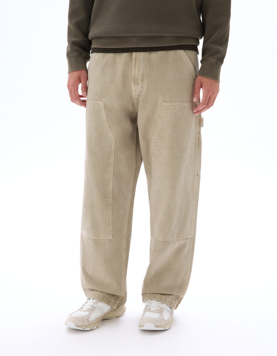 pantalones holgados de carpintero 100 algodón