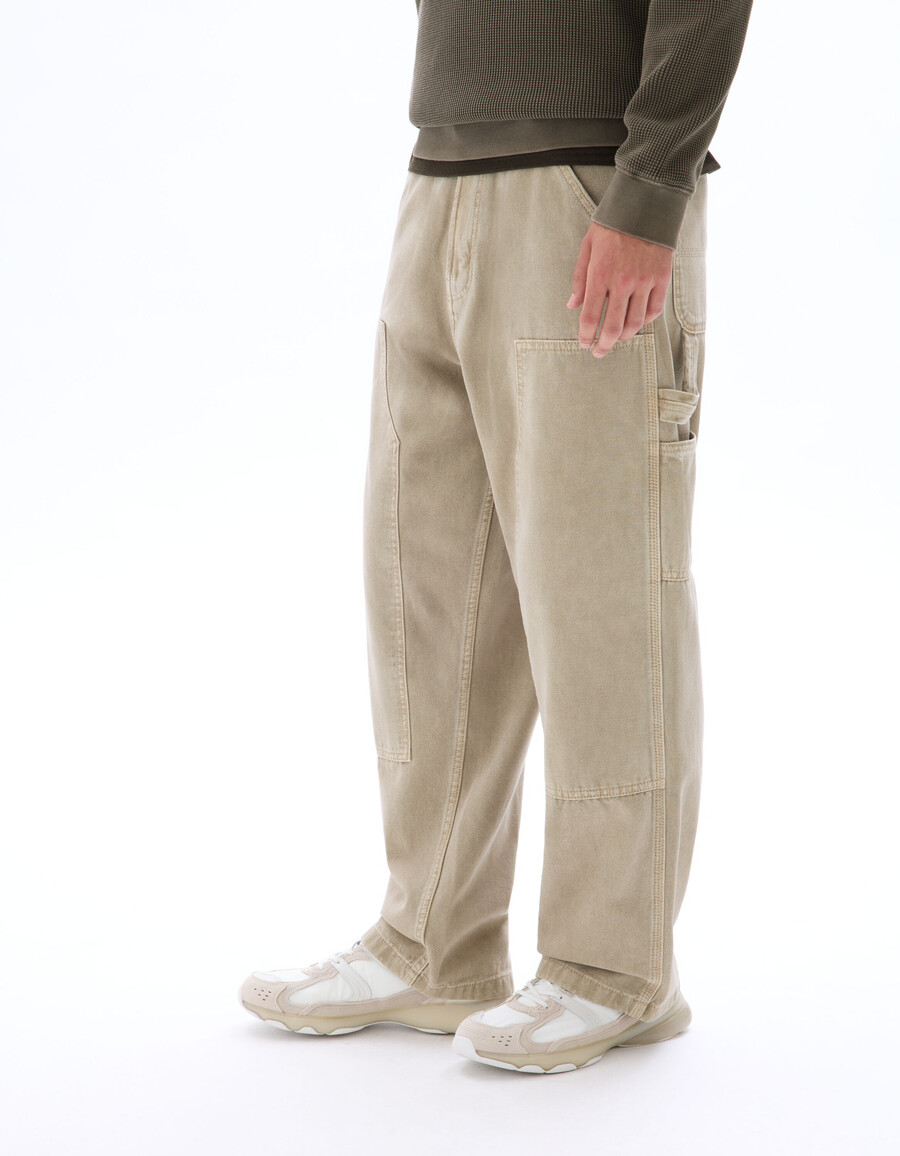 pantalones holgados de carpintero 100 algodón