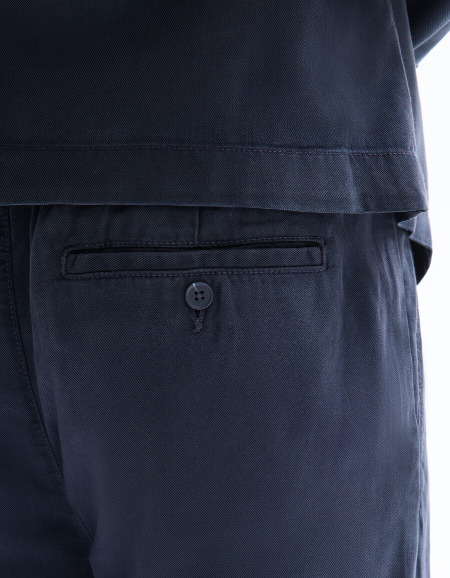 pantalones chinos rectos de lyocell tencel