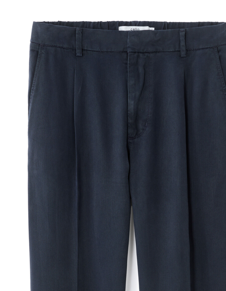 pantalones chinos rectos de lyocell tencel