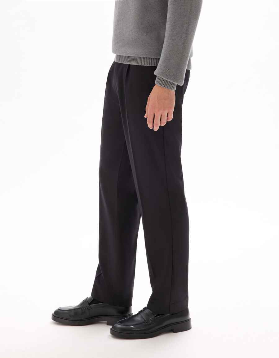 pantalones chinos de sarga elástica recta
