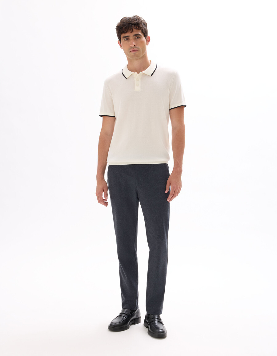 pantalones chinos ajustados de jersey