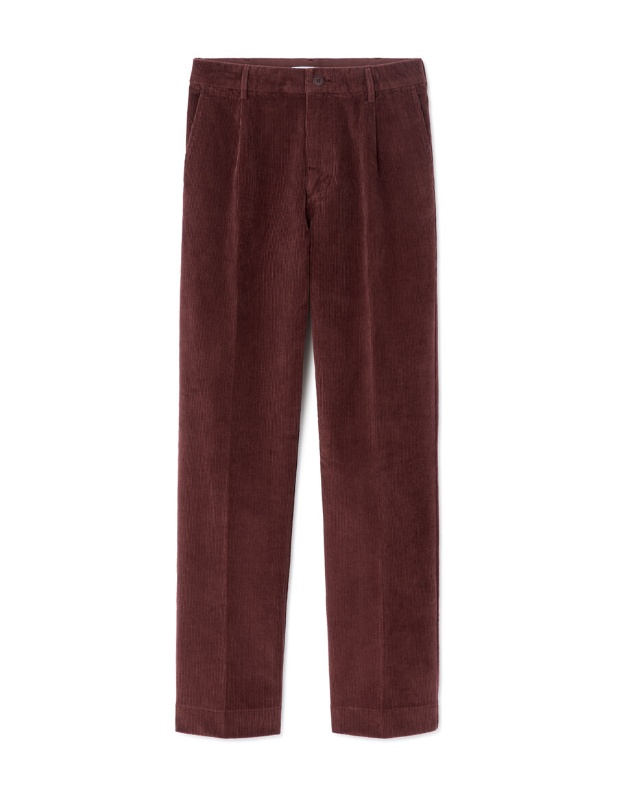 pantalones chinos de terciopelo de pierna recta