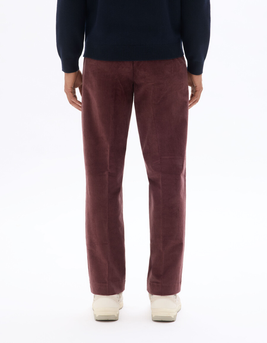 pantalones chinos de terciopelo de pierna recta