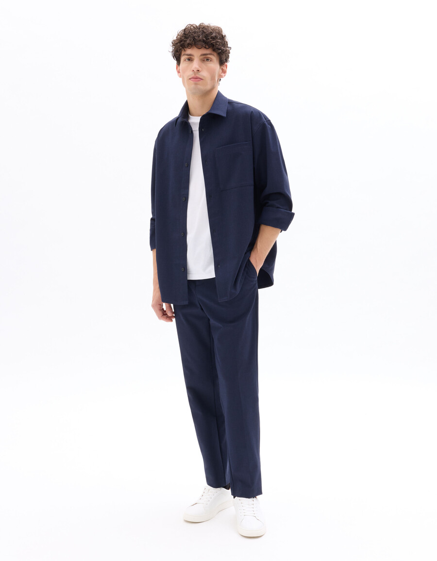 pantalones rectos de franela 24h