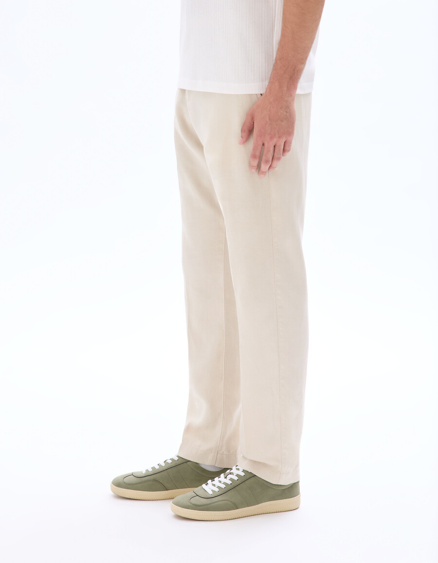 pantalones rectos de algodón tencel lyocell de 24 horas