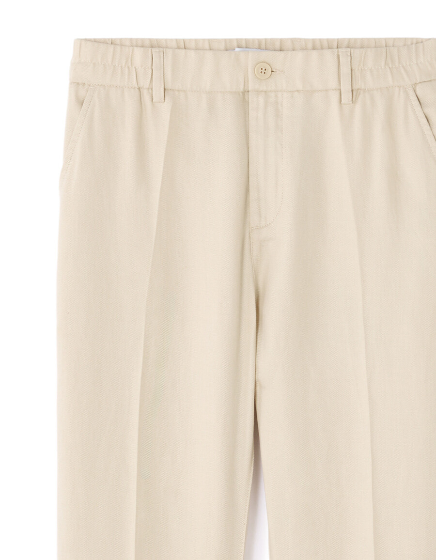 pantalones rectos de algodón tencel lyocell de 24 horas