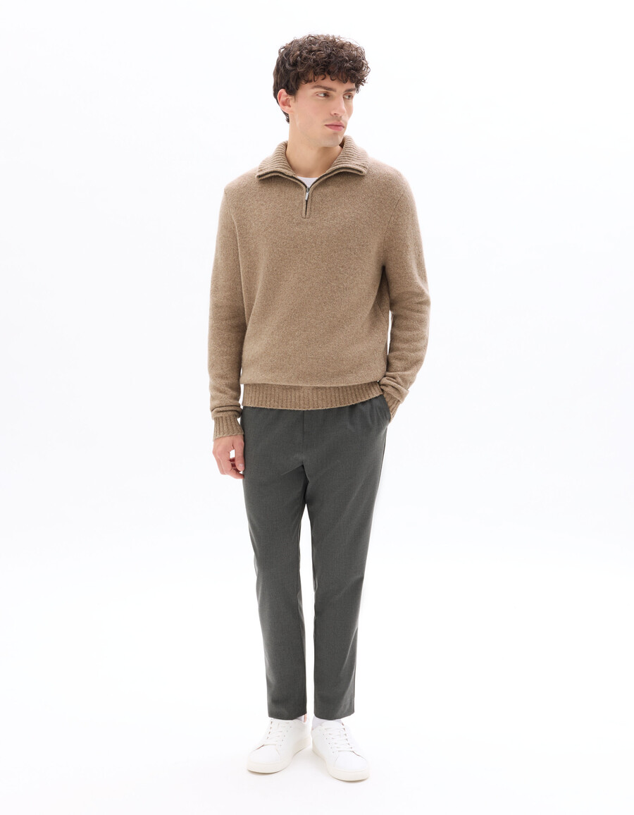 pantalones ajustados elásticos y cómodos para todo el día color gris oscuro de 78 de largo