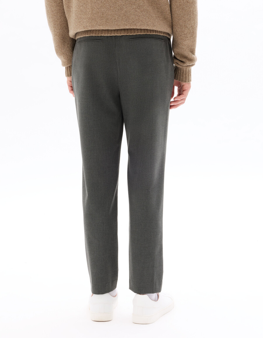 pantalones ajustados elásticos y cómodos para todo el día color gris oscuro de 78 de largo