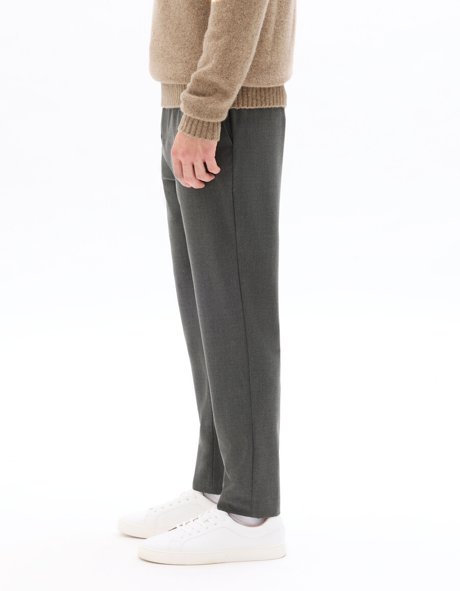 pantalones ajustados elásticos y cómodos para todo el día color gris oscuro de 78 de largo