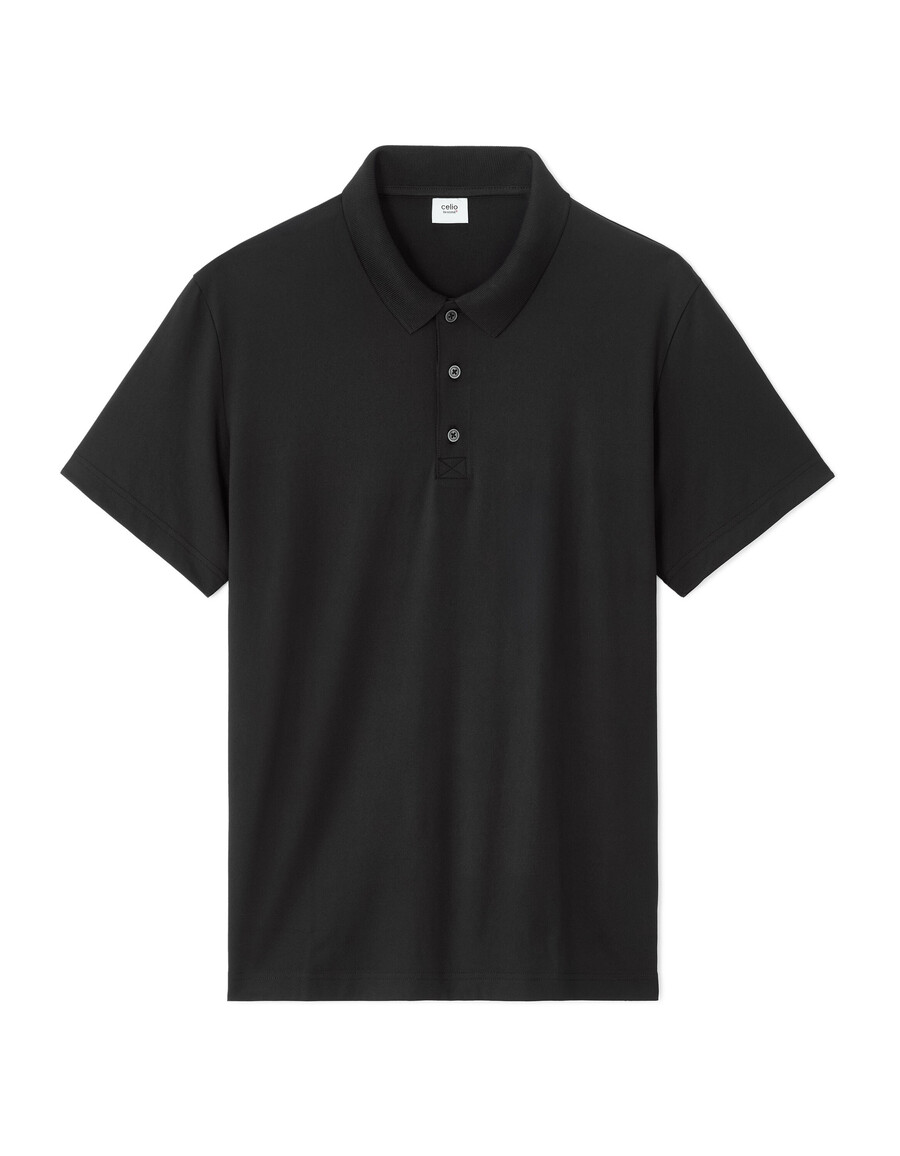 polo de corte regular en tejido técnico