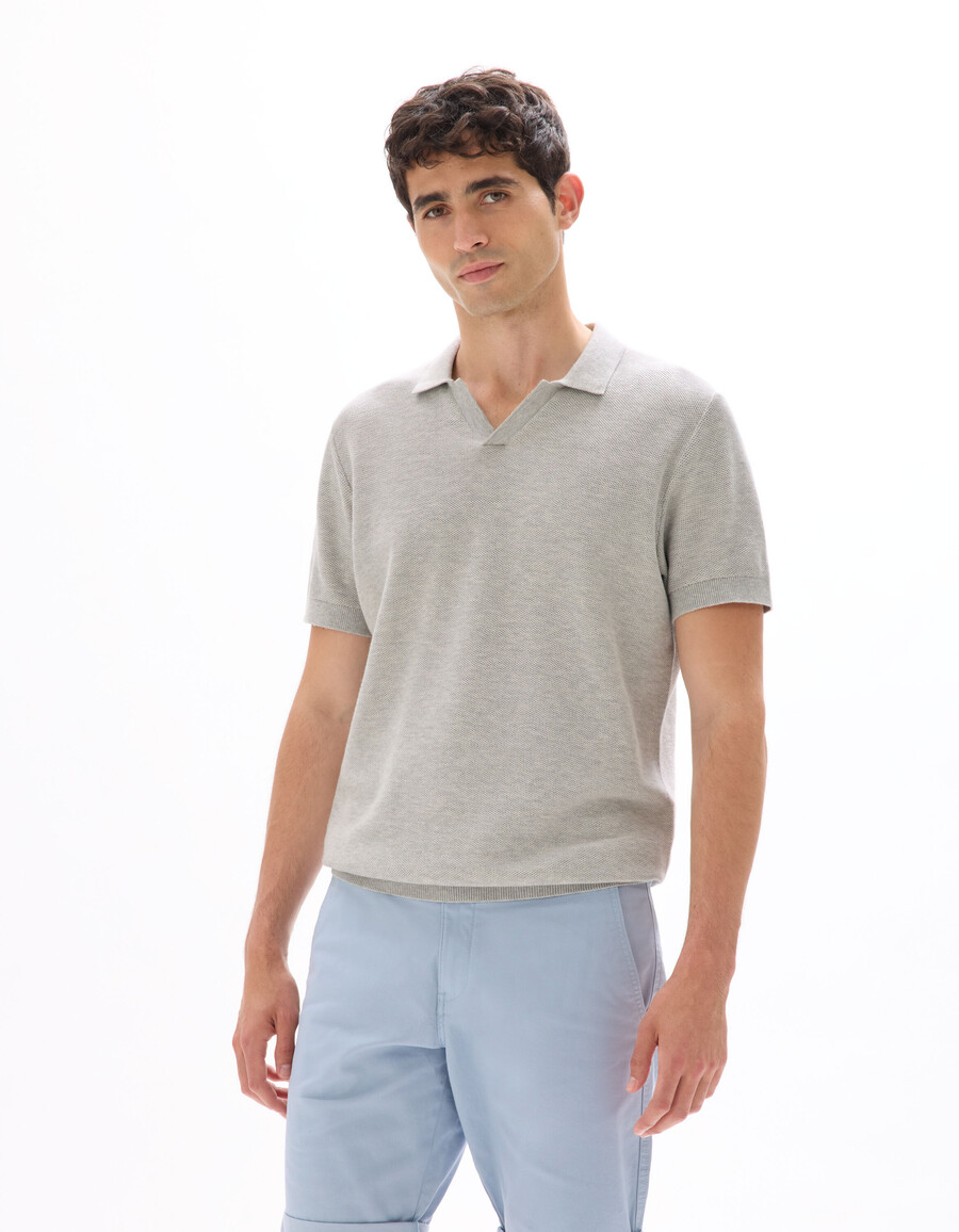 polo de piqué regular de punto 100 algodón