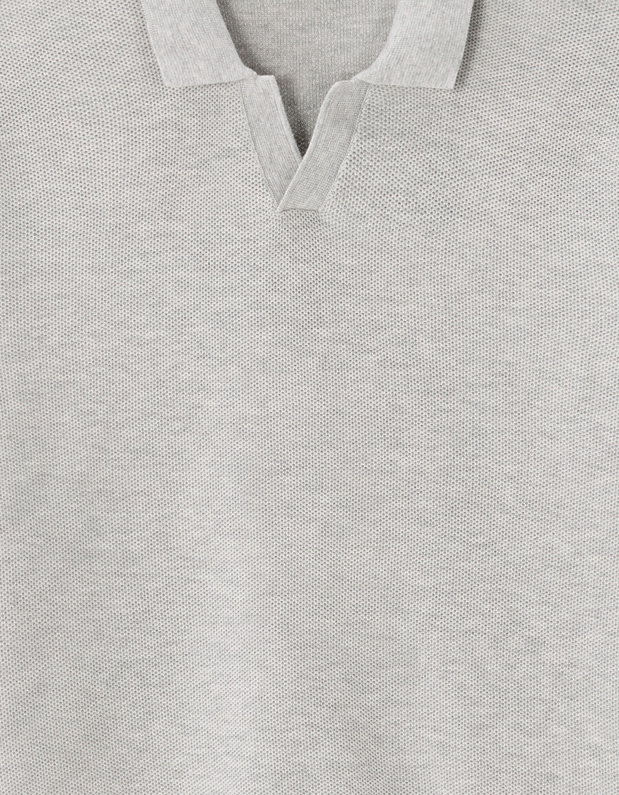 polo de piqué regular de punto 100 algodón
