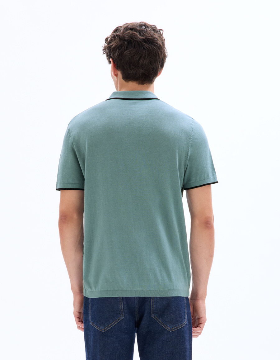 polo de corte regular en punto elegante