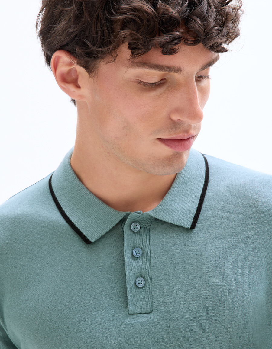polo de corte regular en punto elegante