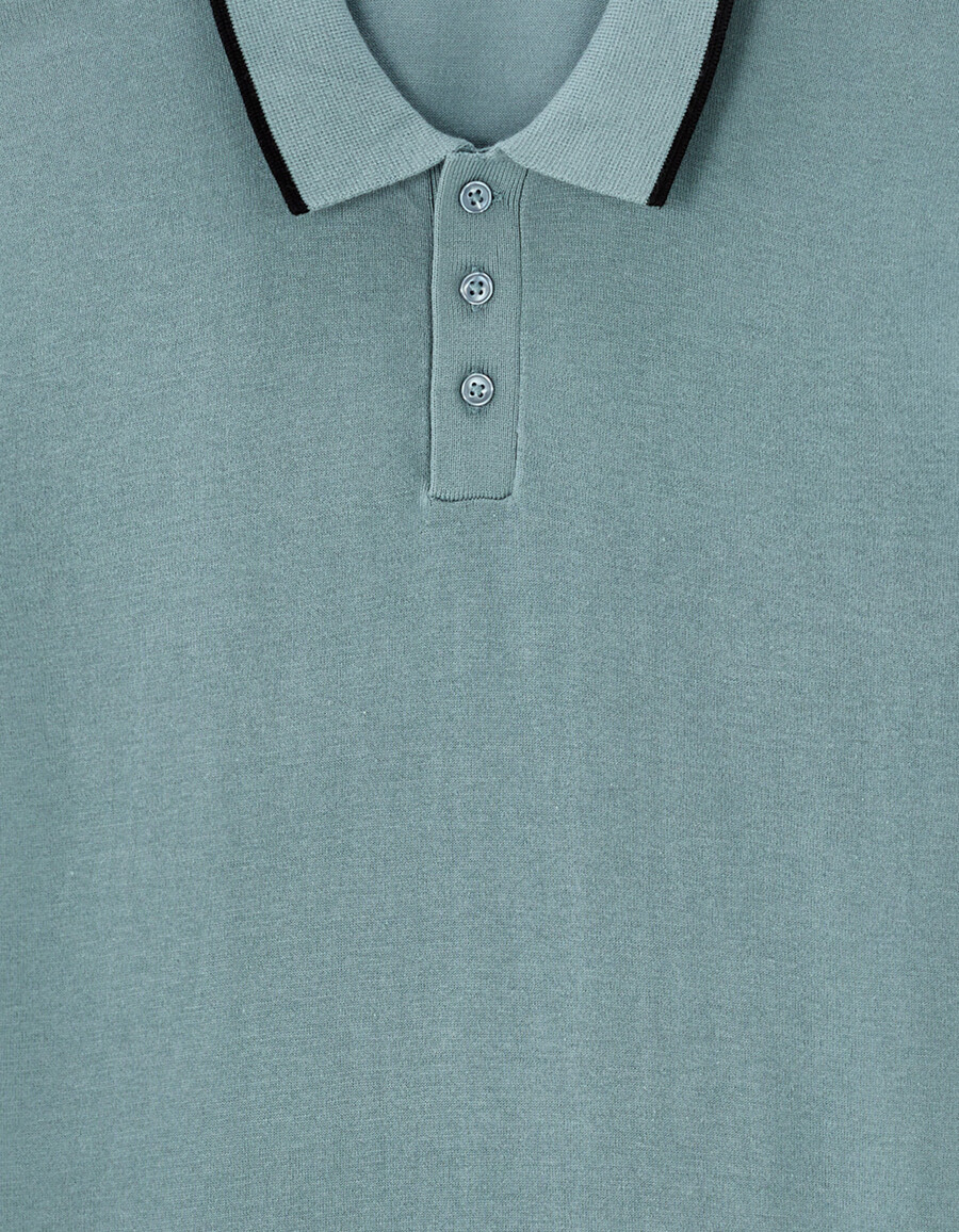 polo de corte regular en punto elegante