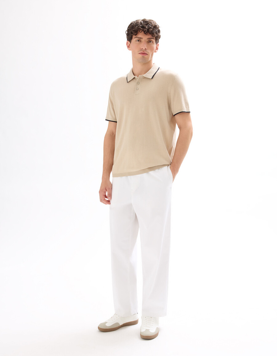 polo de corte regular en punto elegante
