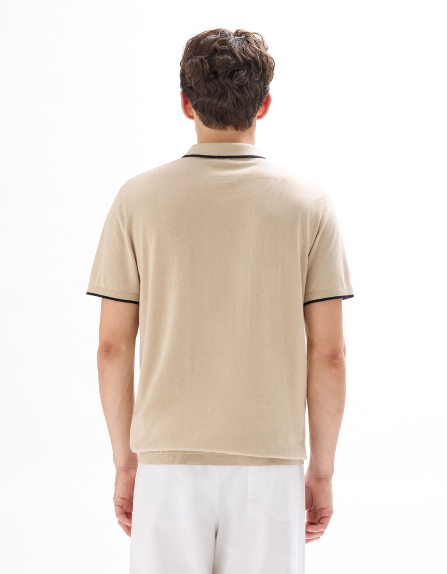 polo de corte regular en punto elegante