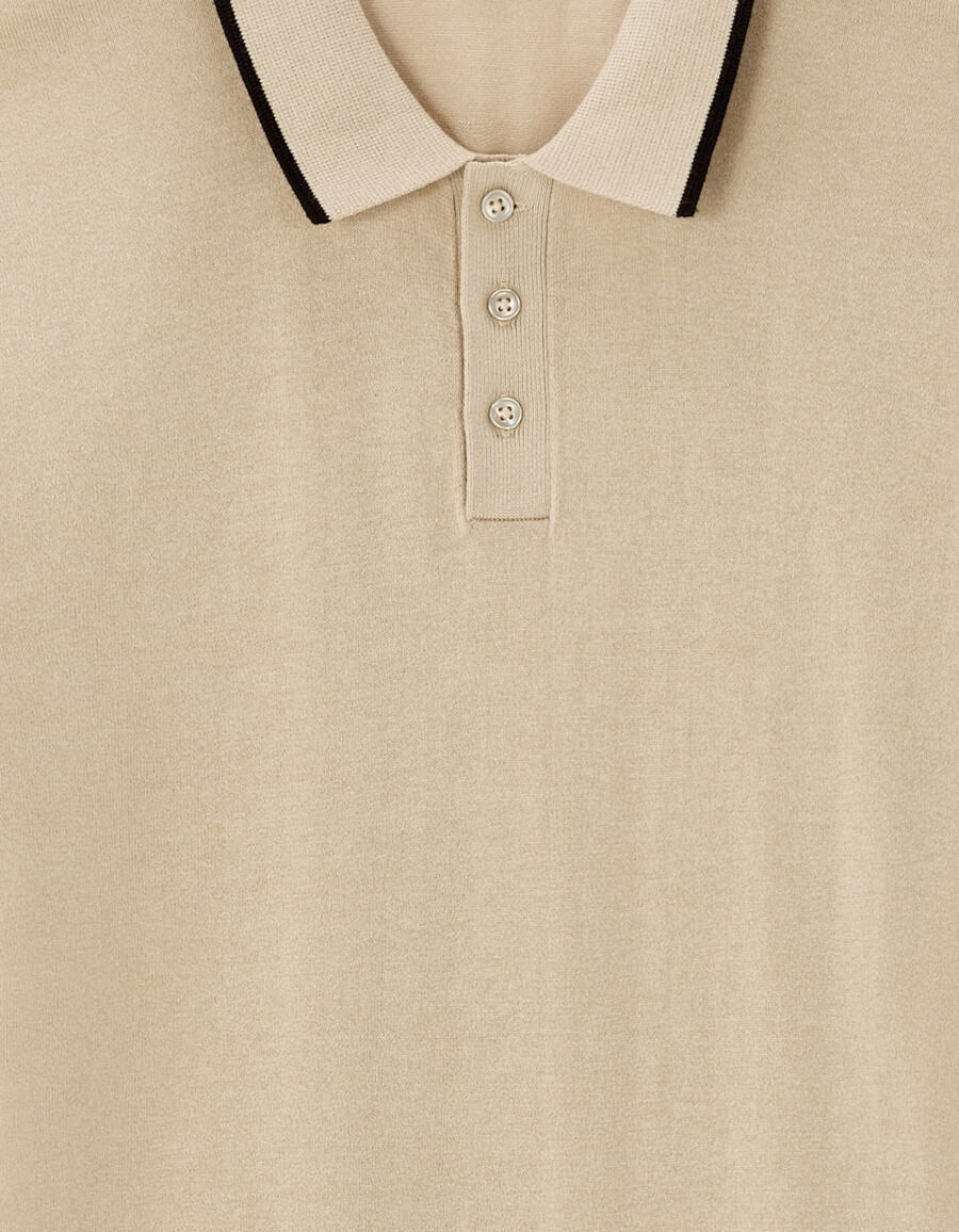 polo de corte regular en punto elegante