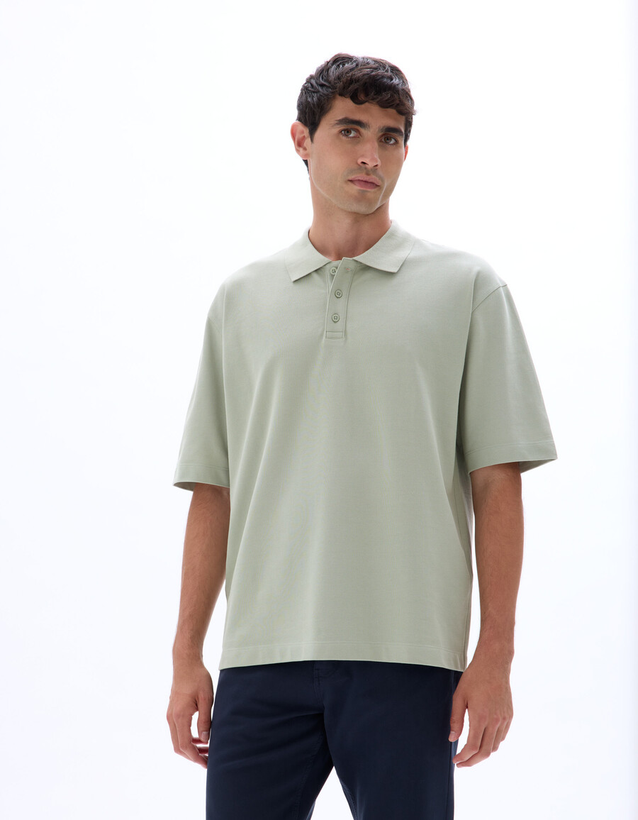 polo de piqué 100 algodón de gran tamaño