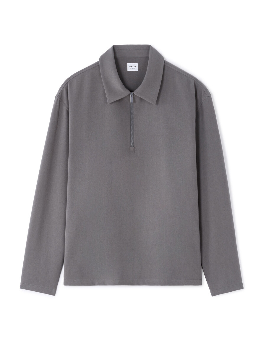 camisa holgada con cremallera