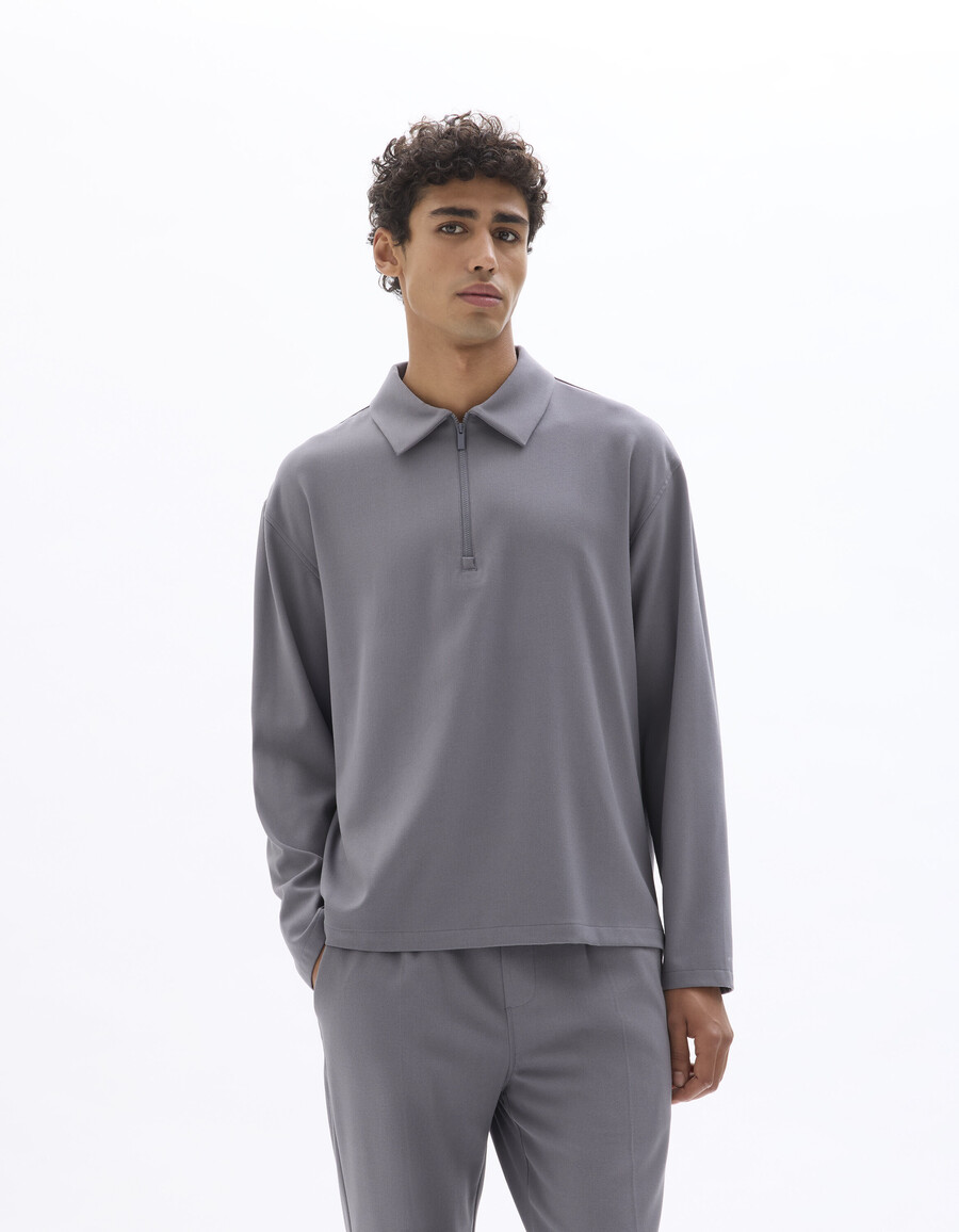 camisa holgada con cremallera
