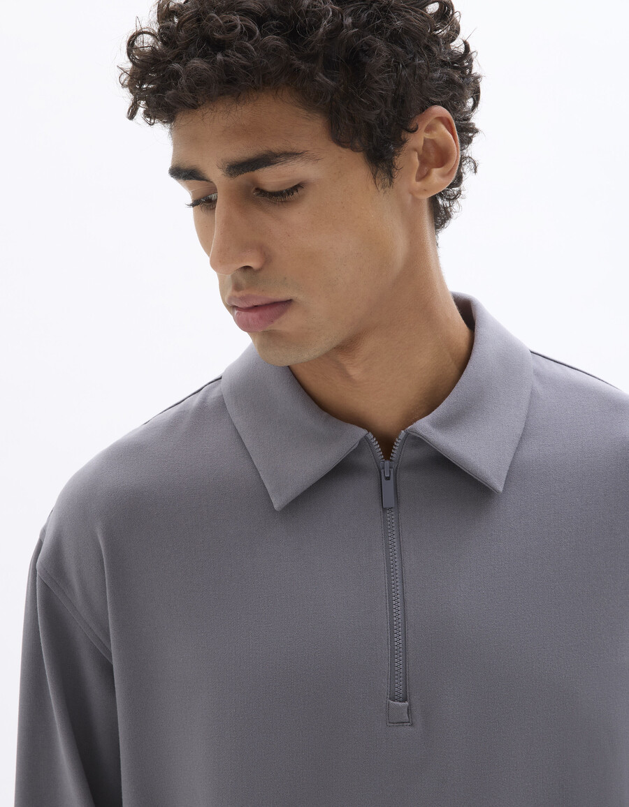 camisa holgada con cremallera