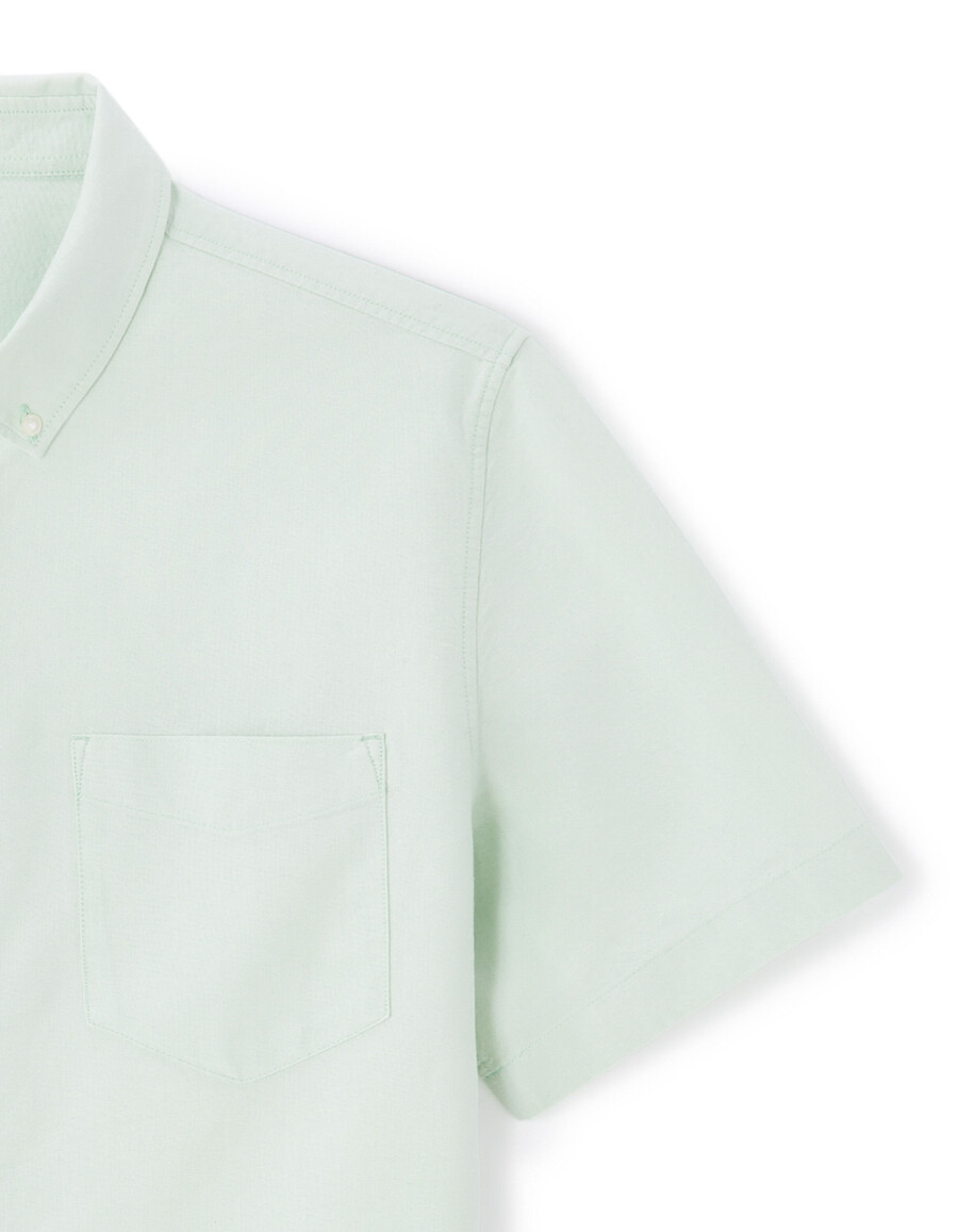 camisa oxford de corte regular 100 algodón