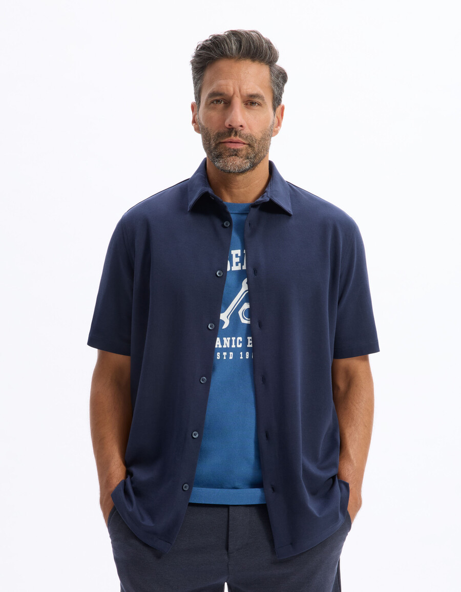camisa de jersey de corte regular
