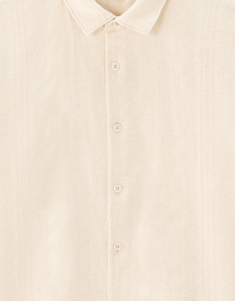 camisa de corte regular 100 algodón jacquard