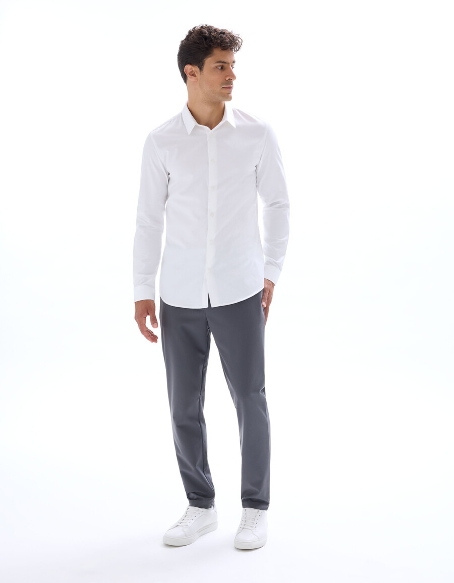 camisa dobby slim 100 algodón