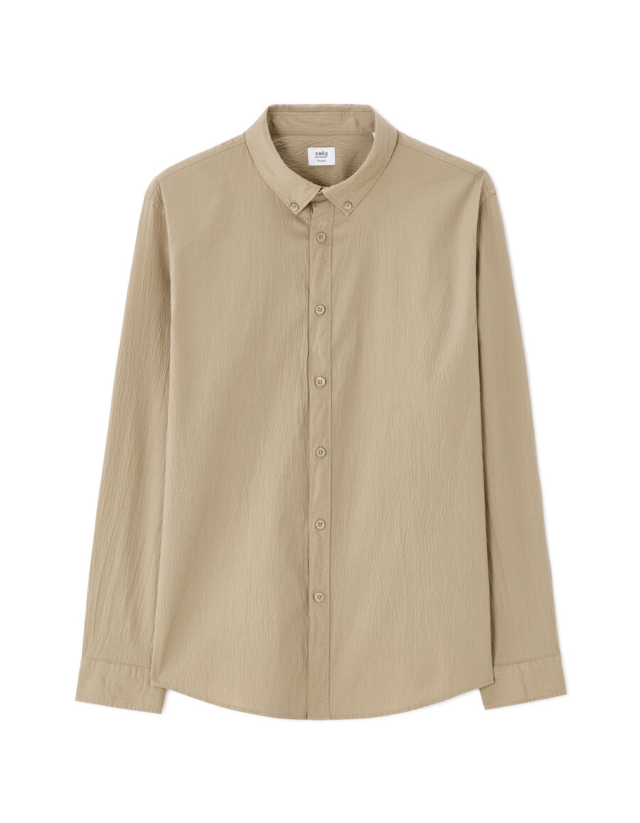 camisa de seersucker regular