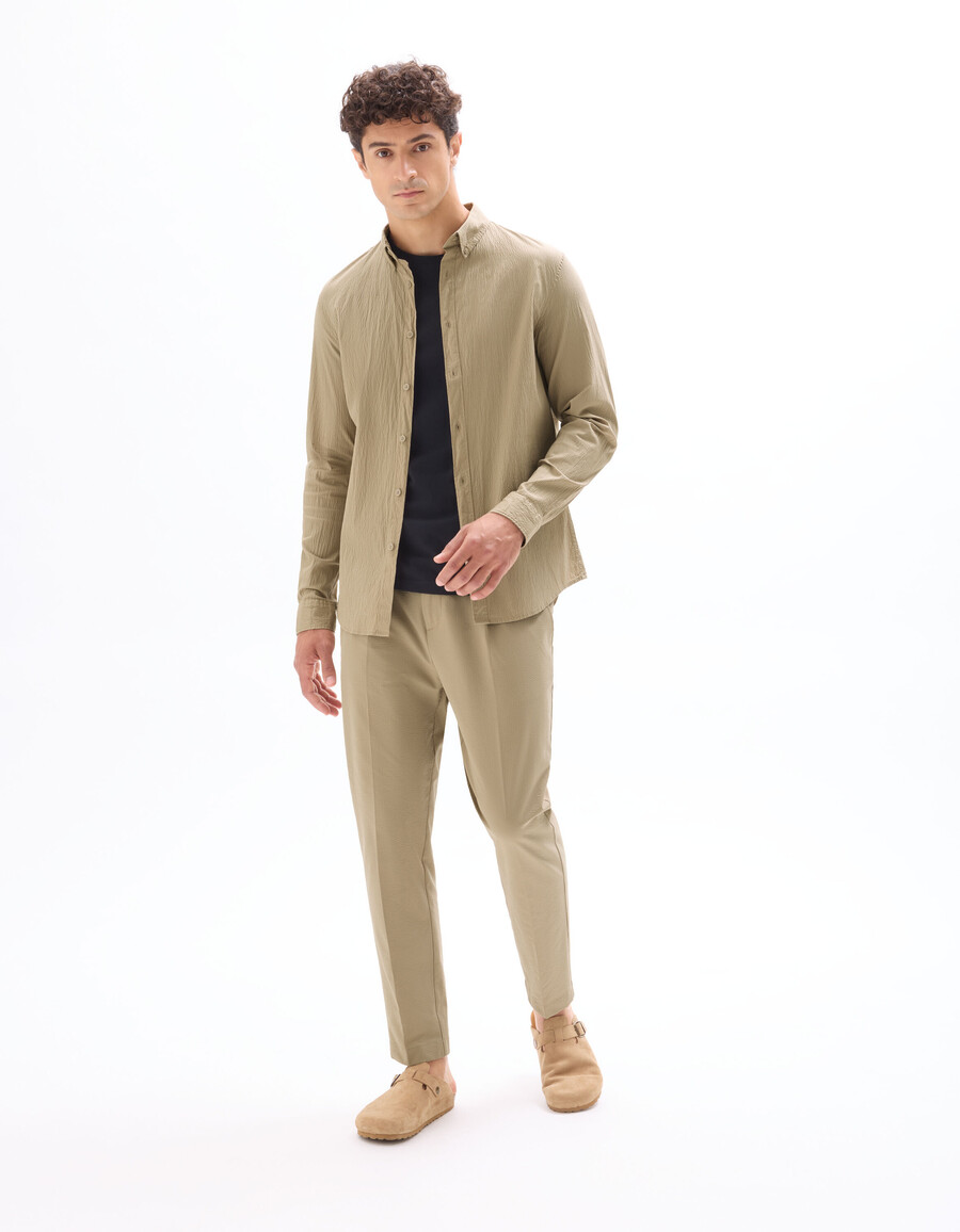 camisa de seersucker regular