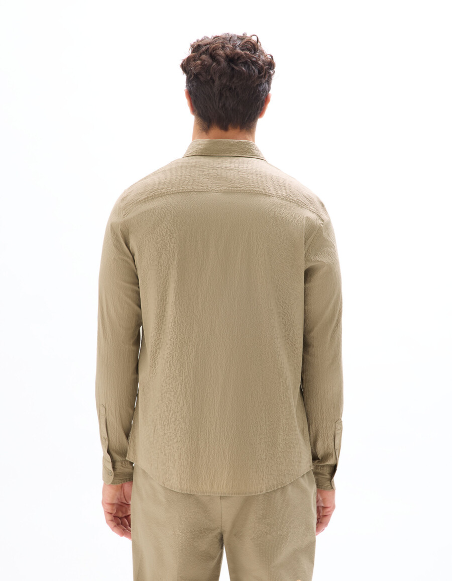 camisa de seersucker regular