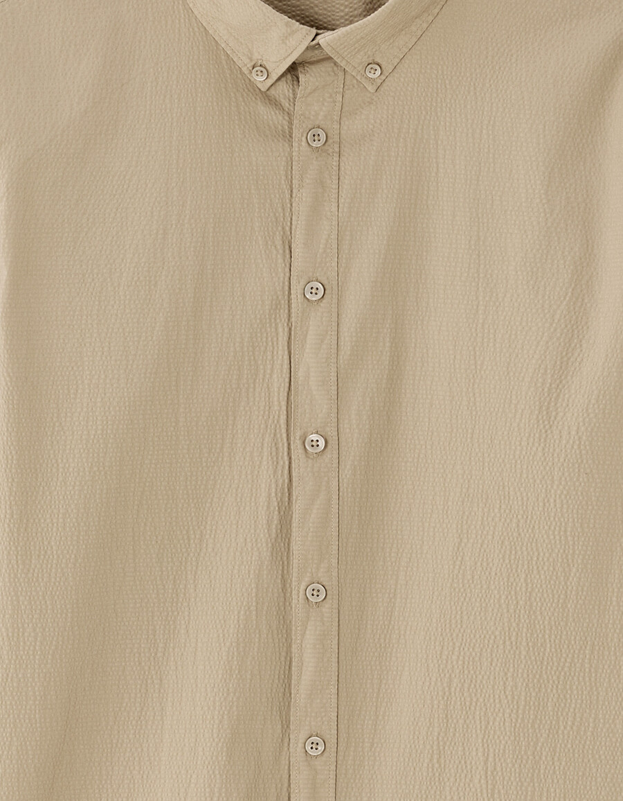 camisa de seersucker regular