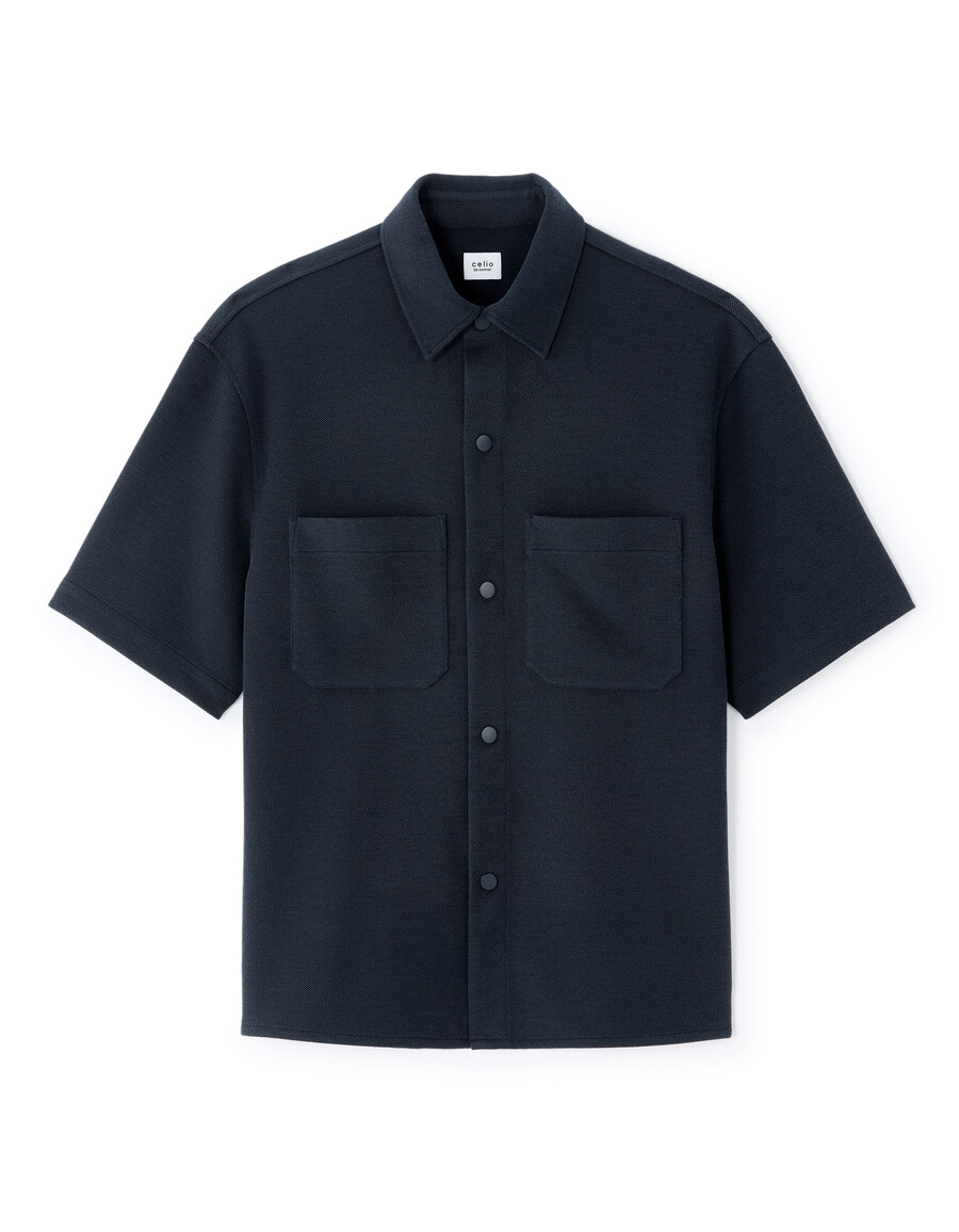 camisa azul marino grande