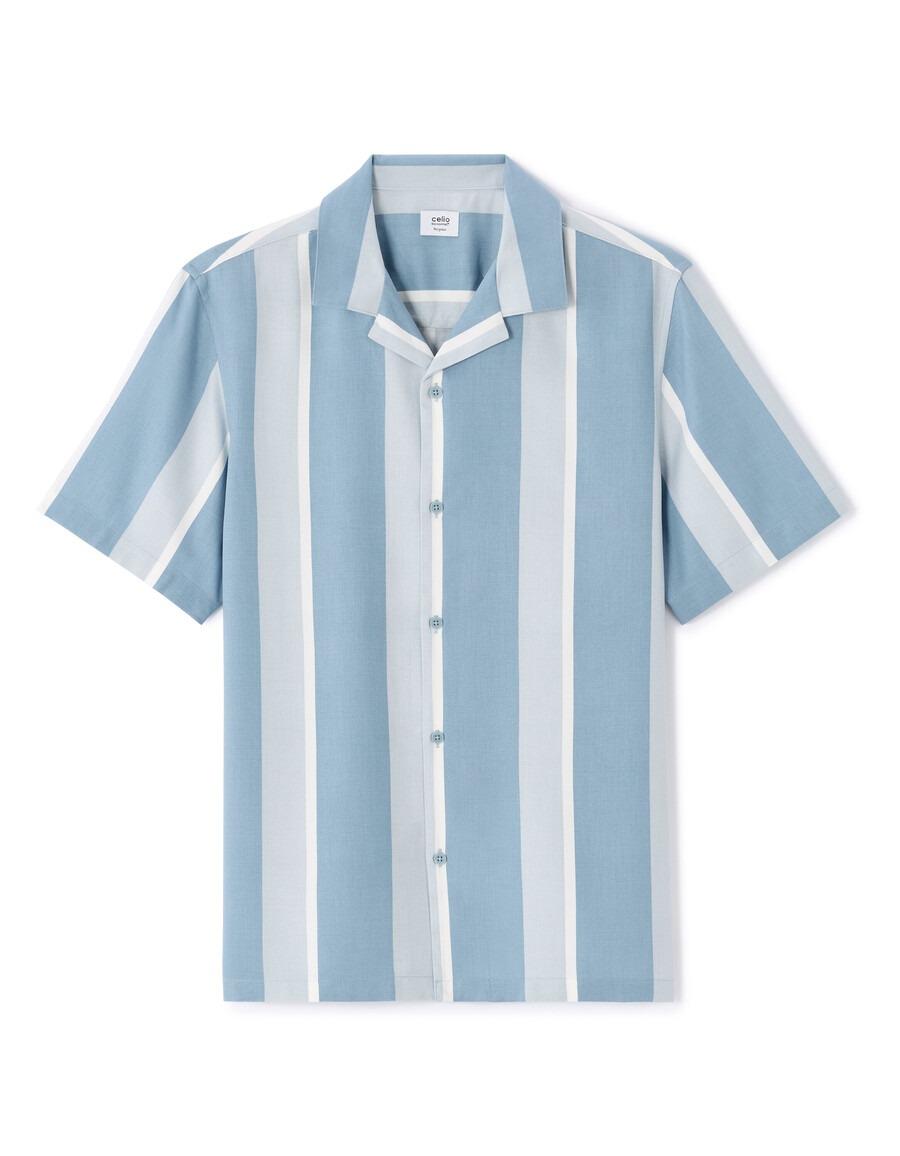 camisa estampada regular fit 100 viscosa