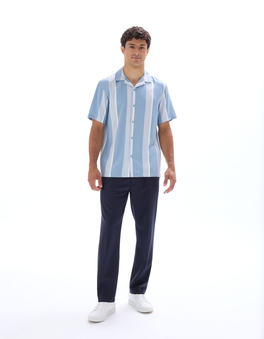 camisa estampada regular fit 100 viscosa
