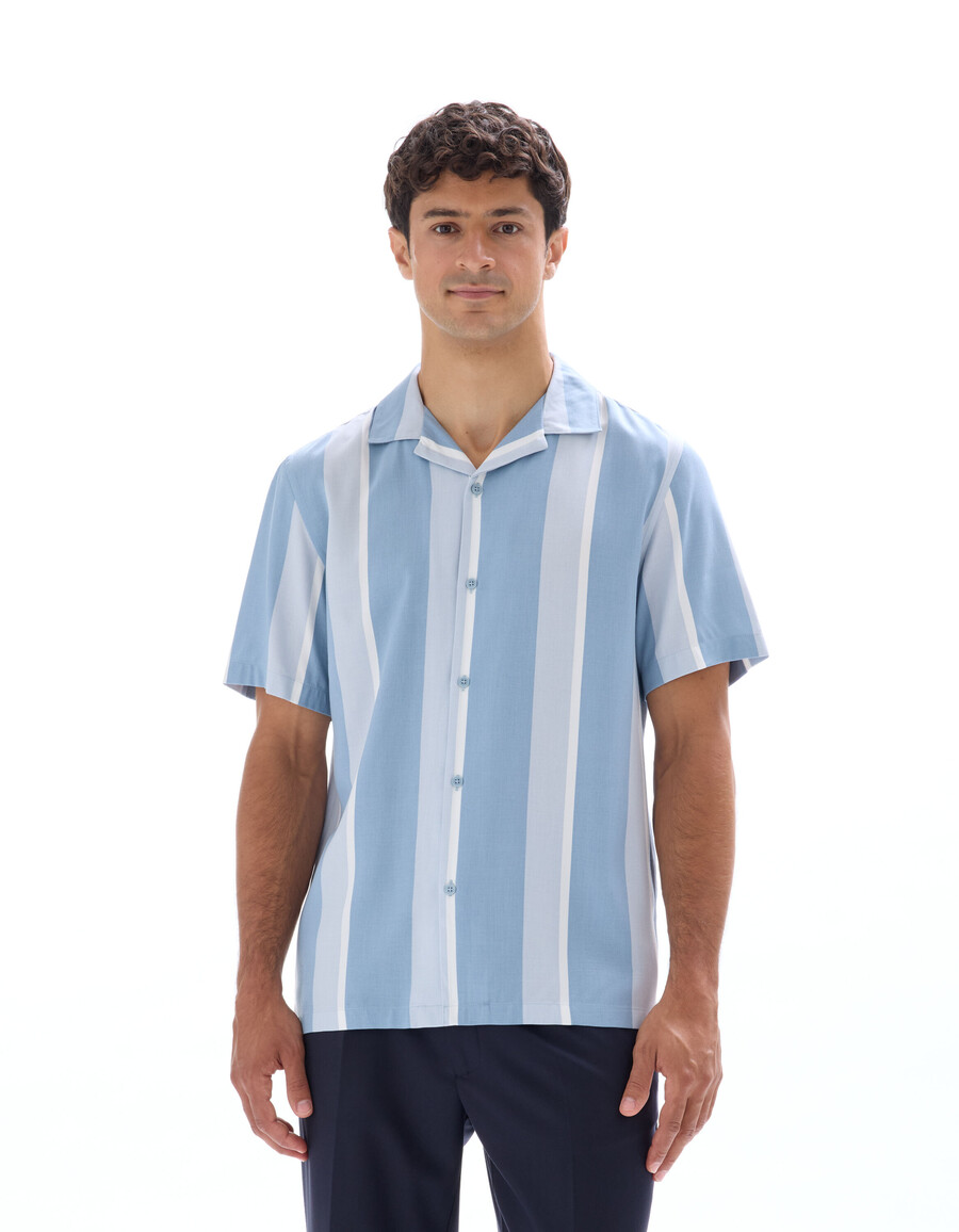 camisa estampada regular fit 100 viscosa