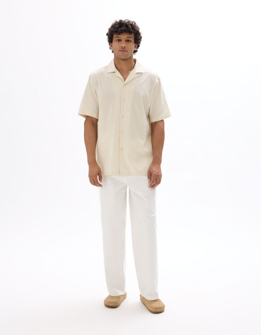 camisa de sarga 100 algodón de corte regular