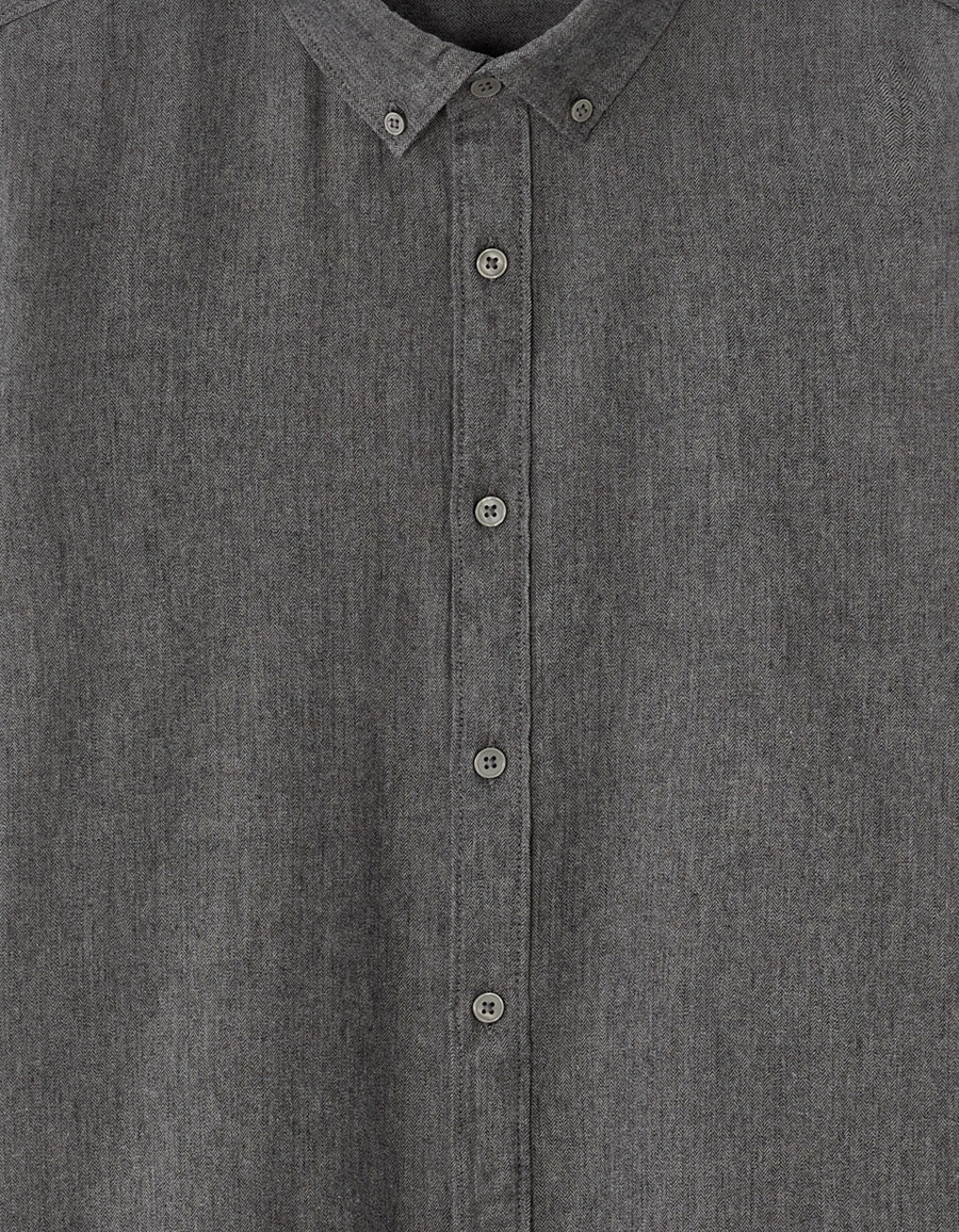 camisa de franela de corte regular