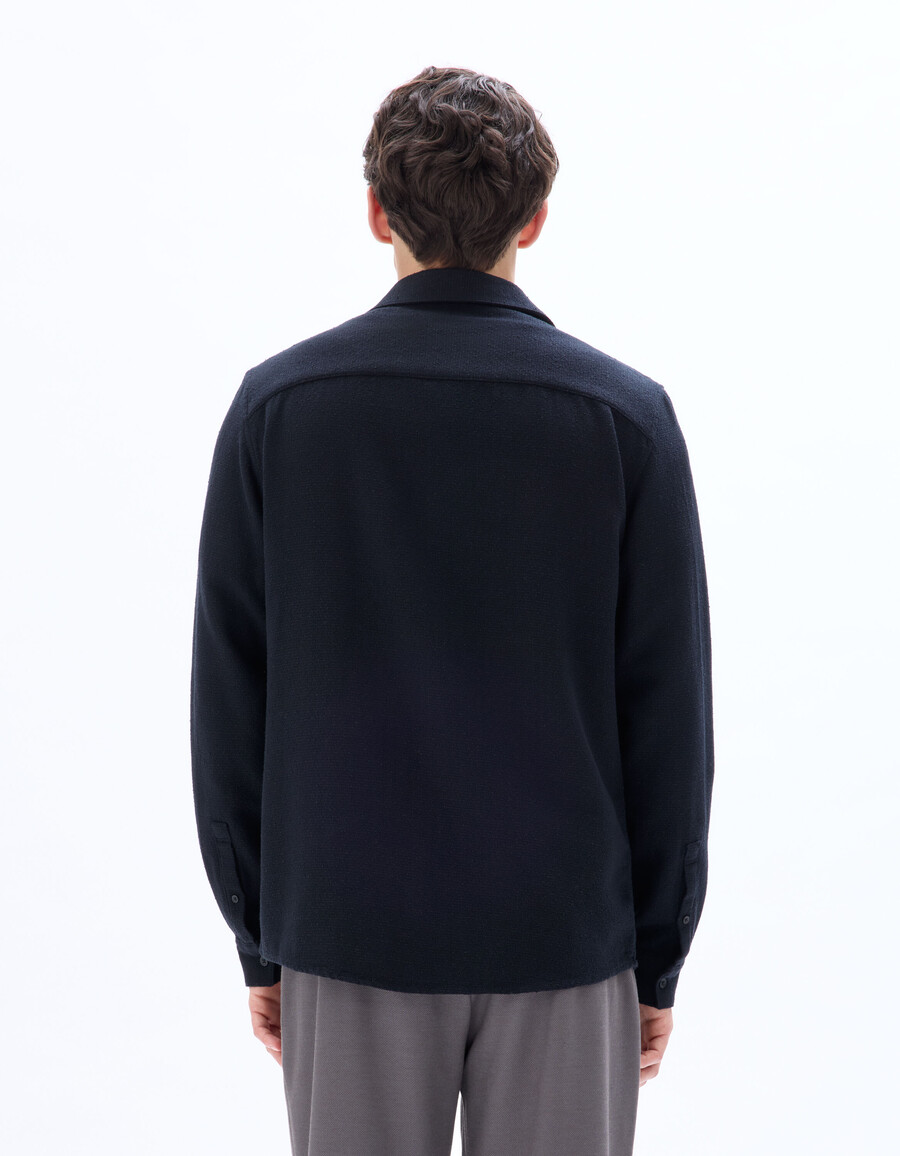 camisa de rizo de corte regular