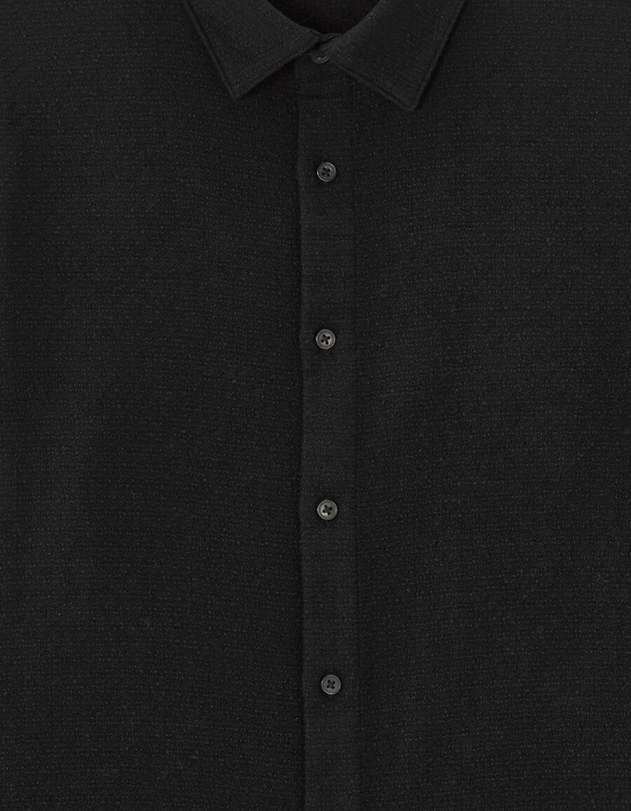 camisa de rizo de corte regular