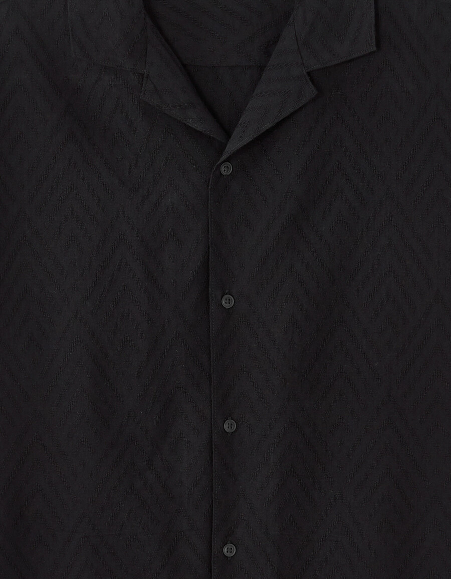 camisa jacquard de corte regular