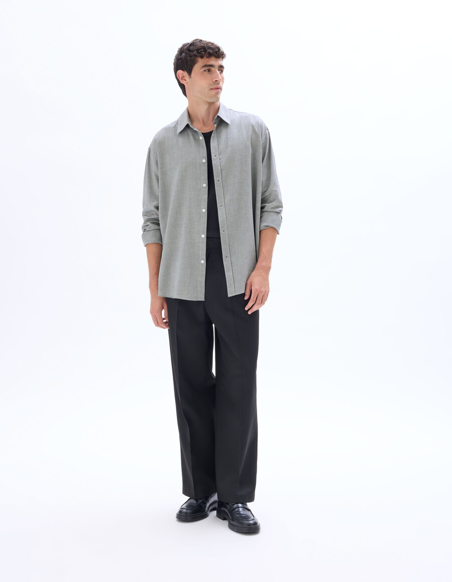camisa oxford extragrande 100 algodón